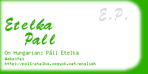 etelka pall business card